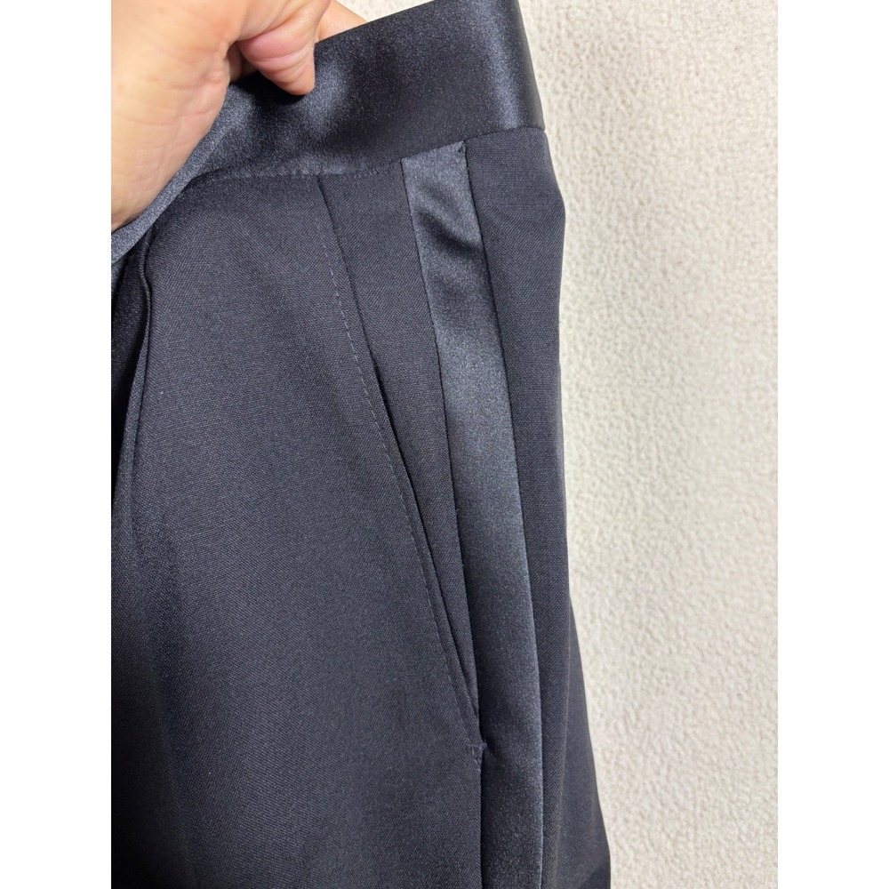 Tallia Uomo for Nordstrom Mens Black Worsted Wool Tuxedo Suit 44R 38W Peak Lapel - Picture 12 of 13